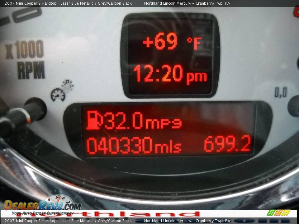 2007 Mini Cooper S Hardtop Laser Blue Metallic / Grey/Carbon Black Photo #20
