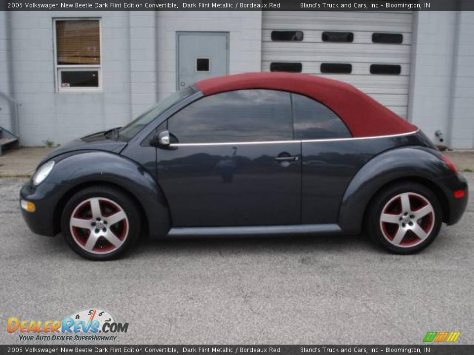 2005 Volkswagen New Beetle Dark Flint Edition Convertible Dark Flint Metallic / Bordeaux Red Photo #5