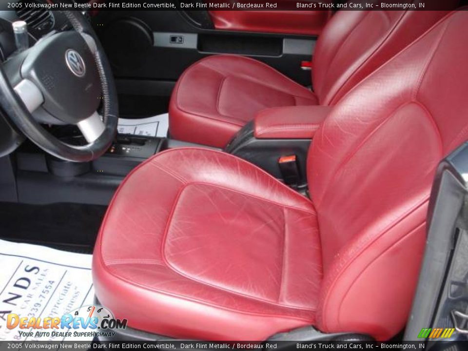2005 Volkswagen New Beetle Dark Flint Edition Convertible Dark Flint Metallic / Bordeaux Red Photo #7