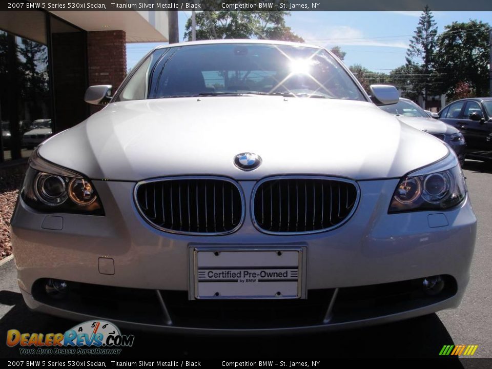 2007 BMW 5 Series 530xi Sedan Titanium Silver Metallic / Black Photo #2