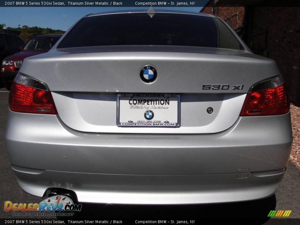 2007 BMW 5 Series 530xi Sedan Titanium Silver Metallic / Black Photo #5