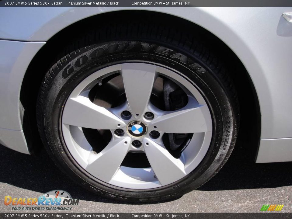 2007 BMW 5 Series 530xi Sedan Titanium Silver Metallic / Black Photo #7