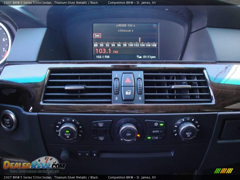 2007 BMW 5 Series 530xi Sedan Titanium Silver Metallic / Black Photo #13