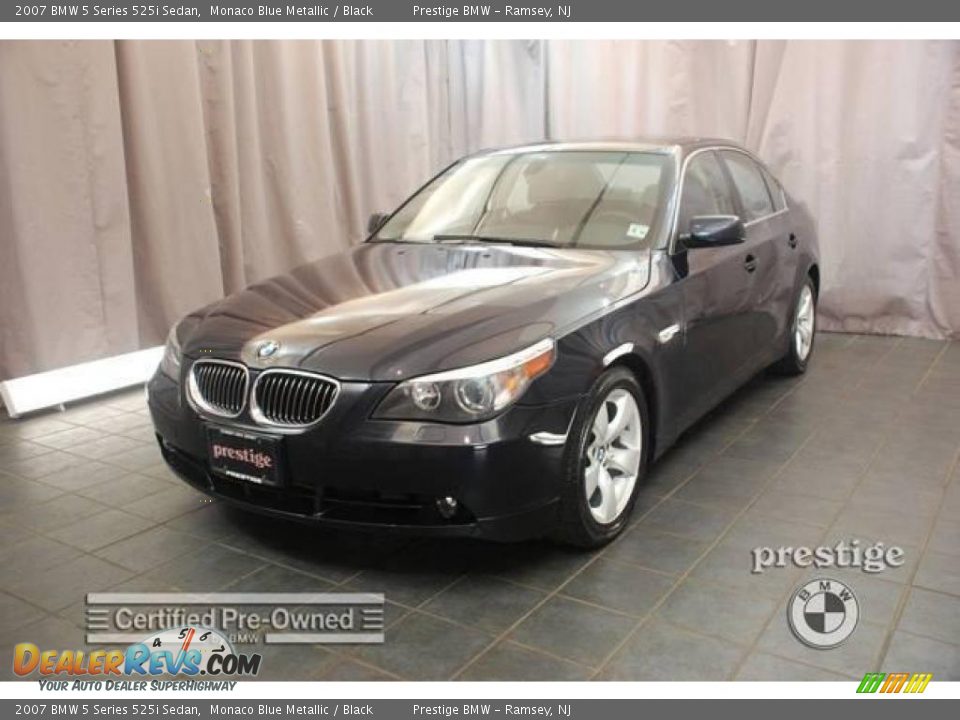 2007 BMW 5 Series 525i Sedan Monaco Blue Metallic / Black Photo #1