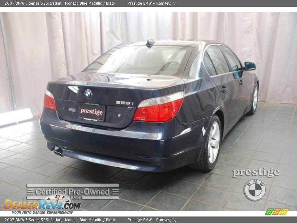 2007 BMW 5 Series 525i Sedan Monaco Blue Metallic / Black Photo #2