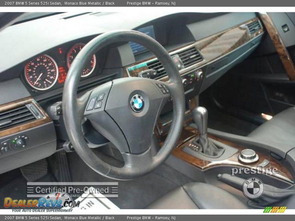 2007 BMW 5 Series 525i Sedan Monaco Blue Metallic / Black Photo #3