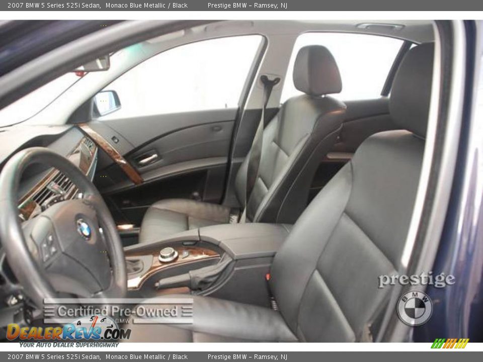 2007 BMW 5 Series 525i Sedan Monaco Blue Metallic / Black Photo #4