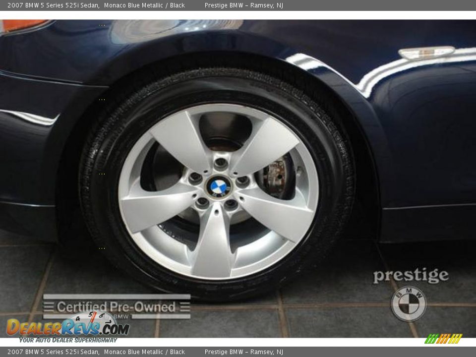 2007 BMW 5 Series 525i Sedan Monaco Blue Metallic / Black Photo #6
