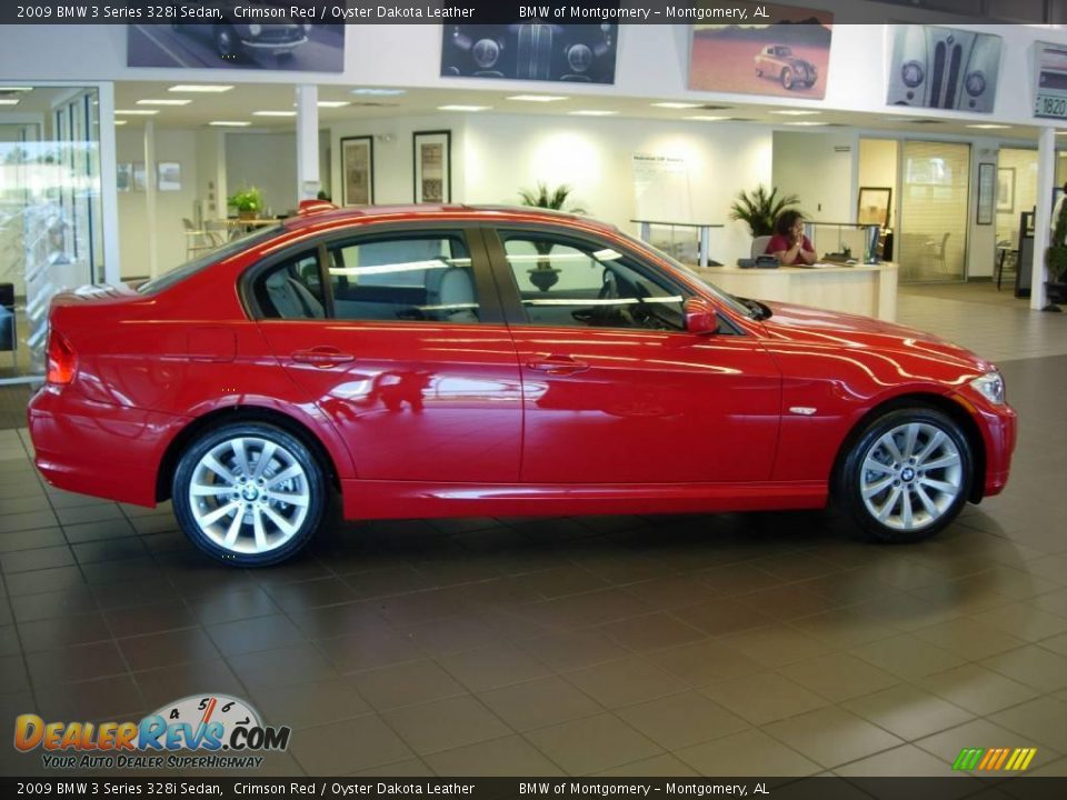 2009 BMW 3 Series 328i Sedan Crimson Red / Oyster Dakota Leather Photo #5