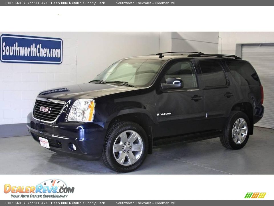 2007 GMC Yukon SLE 4x4 Deep Blue Metallic / Ebony Black Photo #1