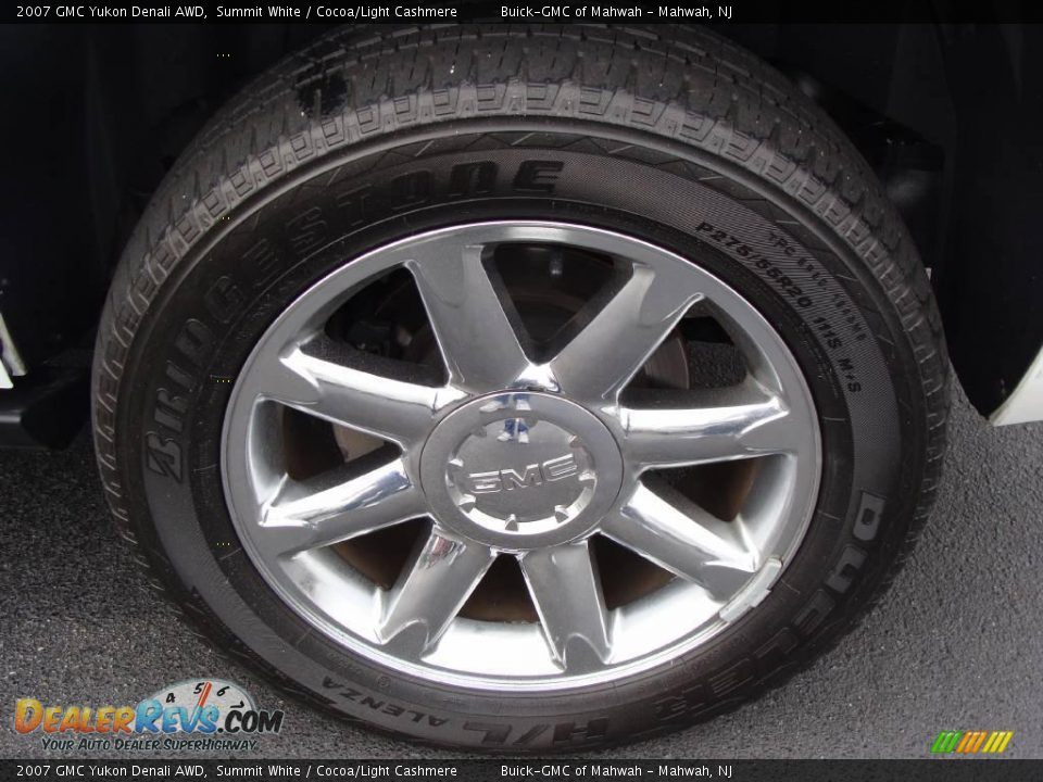2007 GMC Yukon Denali AWD Summit White / Cocoa/Light Cashmere Photo #8