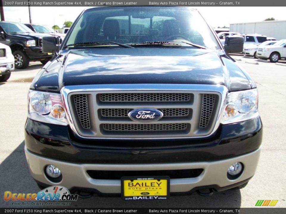2007 Ford F150 King Ranch SuperCrew 4x4 Black / Castano Brown Leather Photo #1
