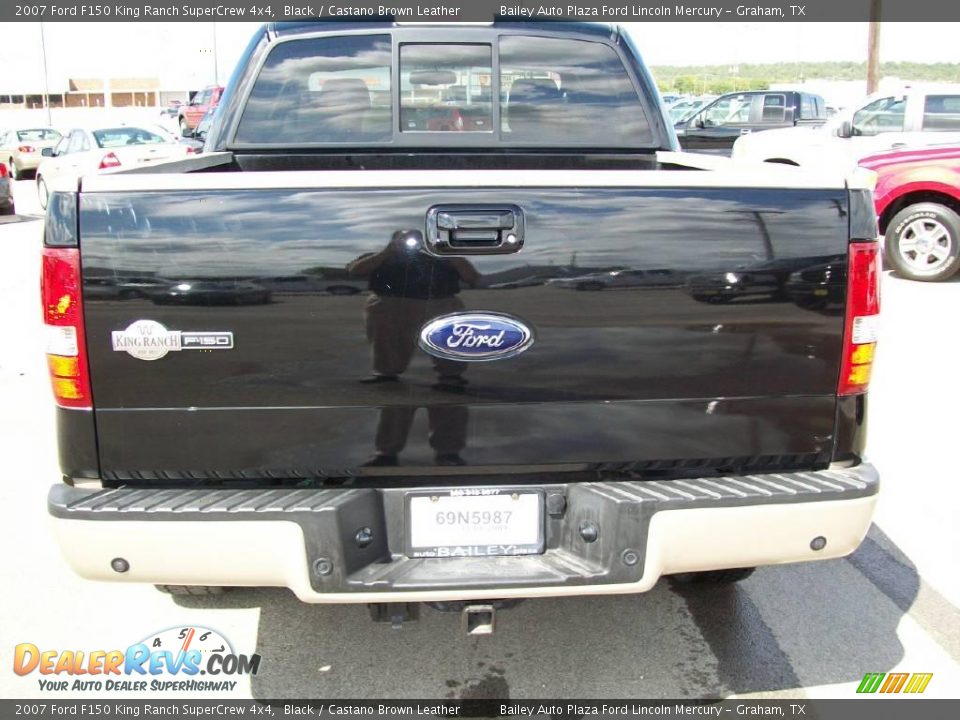 2007 Ford F150 King Ranch SuperCrew 4x4 Black / Castano Brown Leather Photo #5
