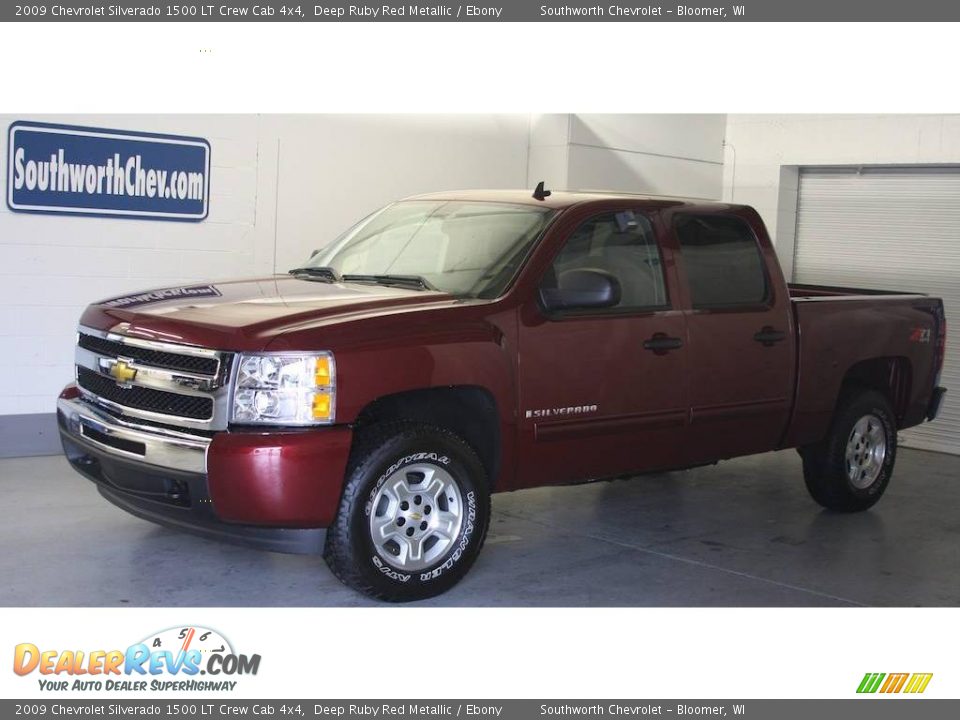 2009 Chevrolet Silverado 1500 LT Crew Cab 4x4 Deep Ruby Red Metallic / Ebony Photo #1