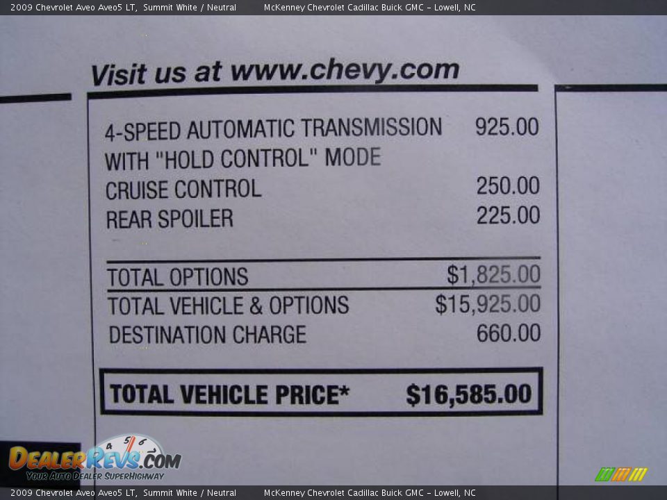 2009 Chevrolet Aveo Aveo5 LT Summit White / Neutral Photo #14