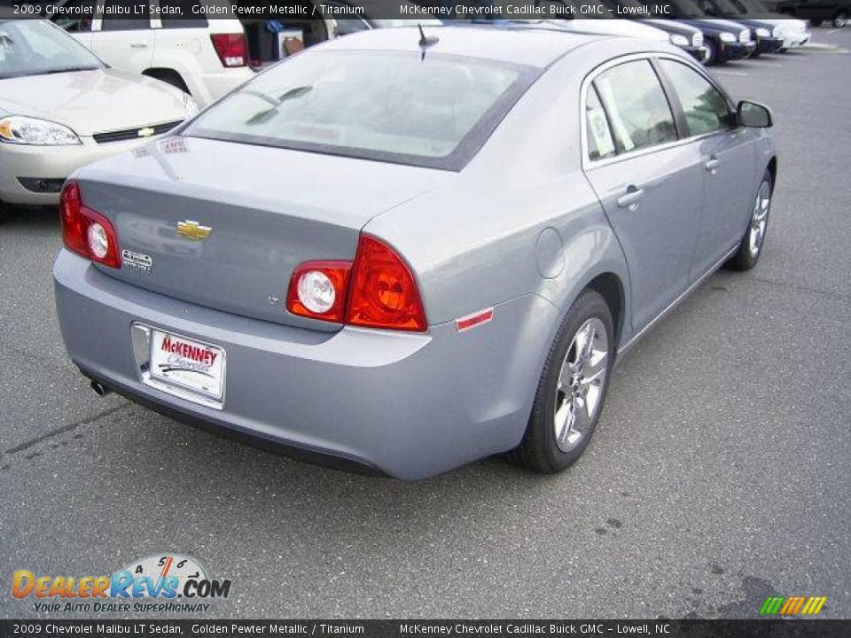 2009 Chevrolet Malibu LT Sedan Golden Pewter Metallic / Titanium Photo #4