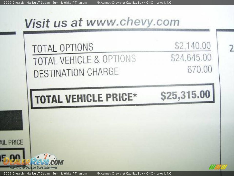 2009 Chevrolet Malibu LT Sedan Summit White / Titanium Photo #10