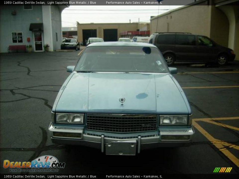 1989 Cadillac DeVille Sedan Light Sapphire Blue Metallic / Blue Photo #1