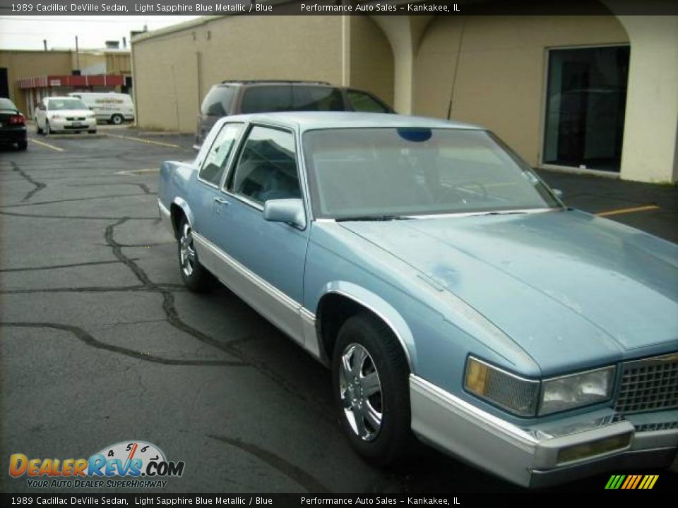 1989 Cadillac DeVille Sedan Light Sapphire Blue Metallic / Blue Photo #2