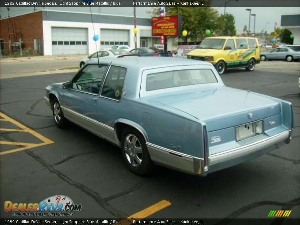 1989 Cadillac DeVille Sedan Light Sapphire Blue Metallic / Blue Photo #5