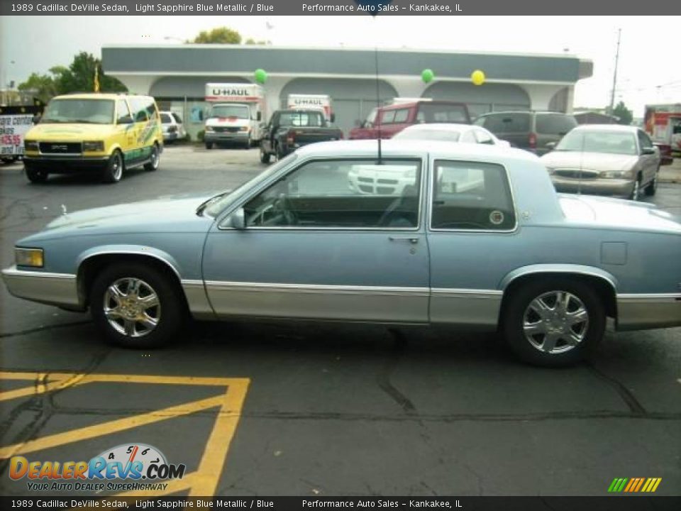 1989 Cadillac DeVille Sedan Light Sapphire Blue Metallic / Blue Photo #6