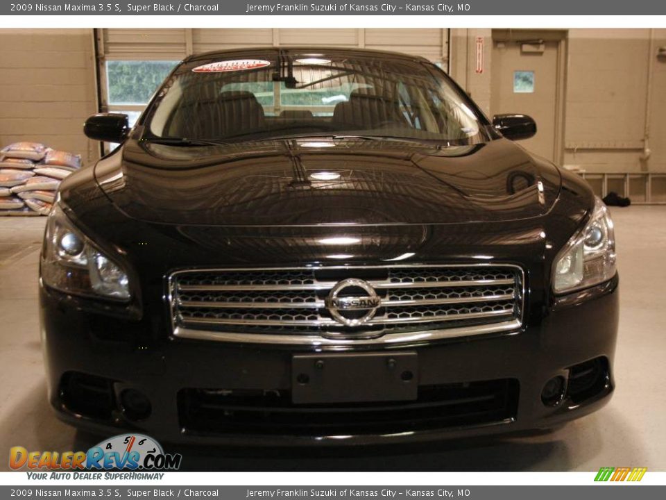 2009 Nissan Maxima 3.5 S Super Black / Charcoal Photo #2