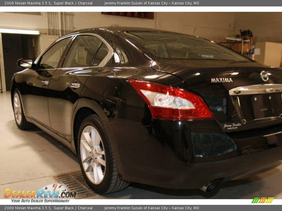 2009 Nissan Maxima 3.5 S Super Black / Charcoal Photo #4