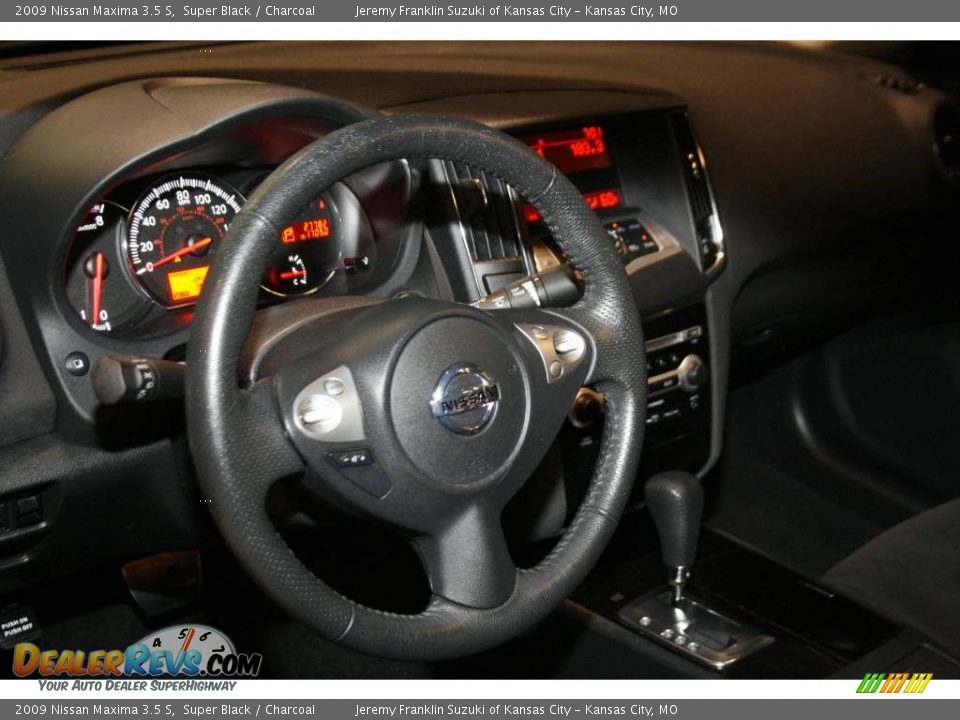 2009 Nissan Maxima 3.5 S Super Black / Charcoal Photo #8