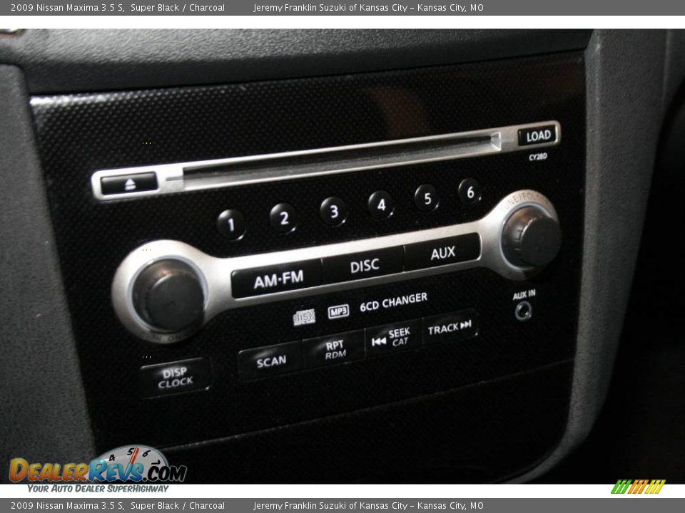 2009 Nissan Maxima 3.5 S Super Black / Charcoal Photo #10