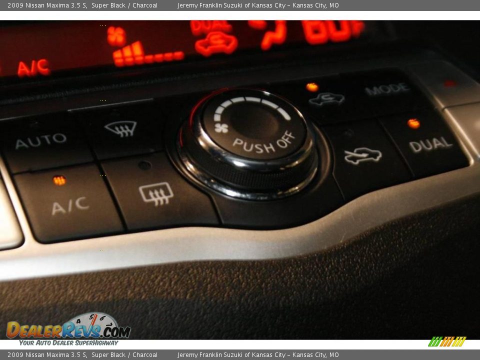 2009 Nissan Maxima 3.5 S Super Black / Charcoal Photo #13