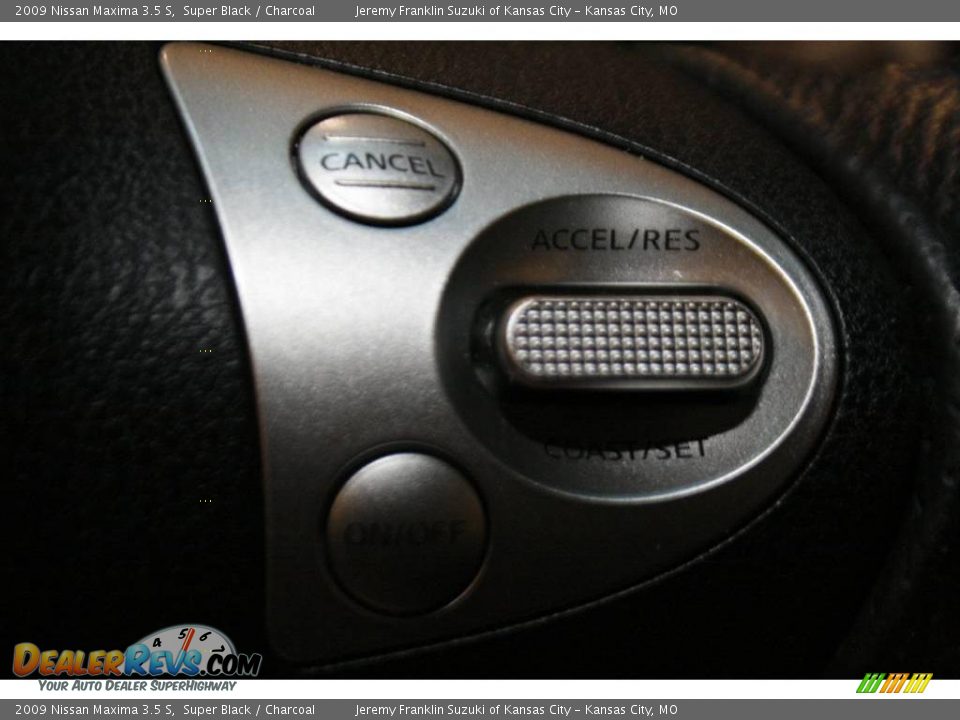 2009 Nissan Maxima 3.5 S Super Black / Charcoal Photo #15
