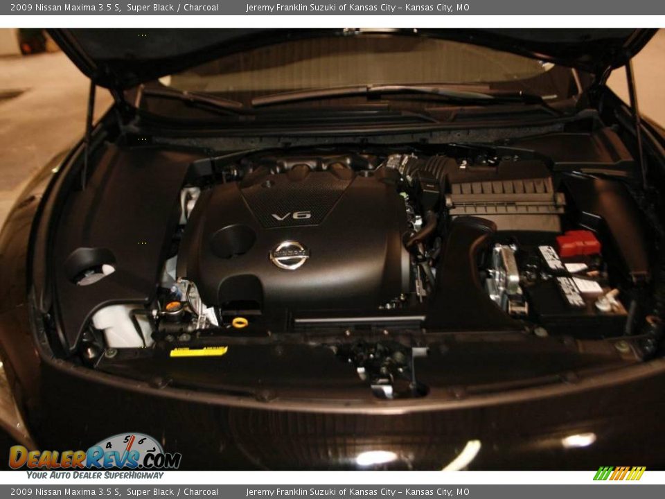 2009 Nissan Maxima 3.5 S Super Black / Charcoal Photo #33