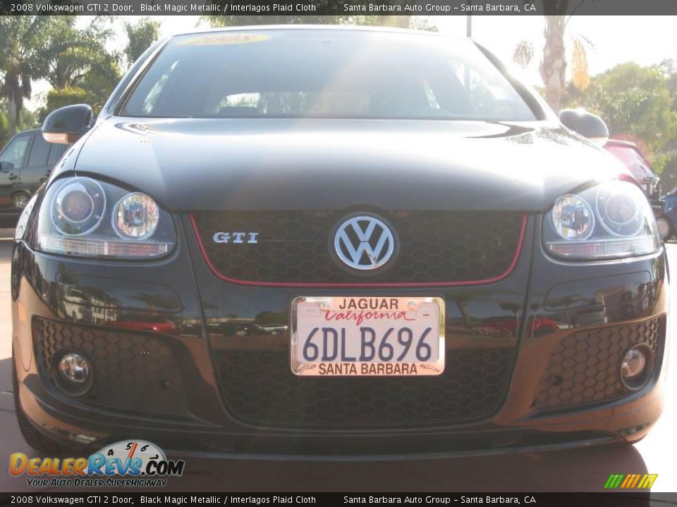 2008 Volkswagen GTI 2 Door Black Magic Metallic / Interlagos Plaid Cloth Photo #5