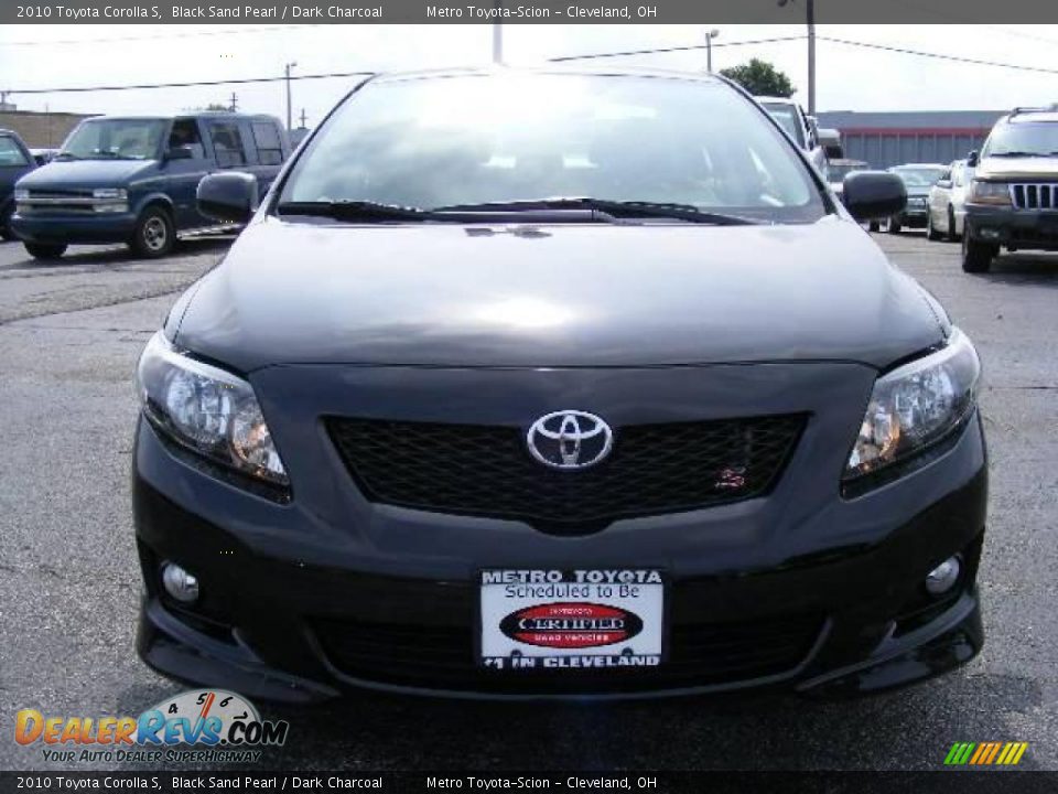 2010 Toyota Corolla S Black Sand Pearl / Dark Charcoal Photo #8