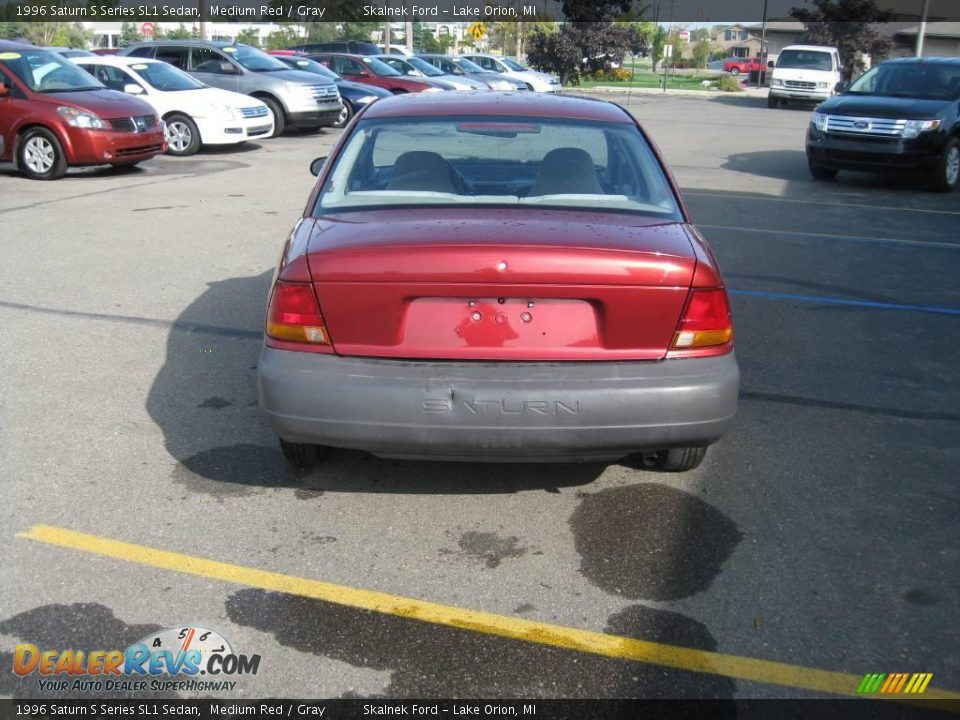1996 Saturn S Series SL1 Sedan Medium Red / Gray Photo #11
