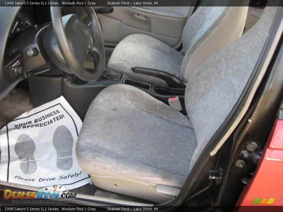 1996 Saturn S Series SL1 Sedan Medium Red / Gray Photo #20