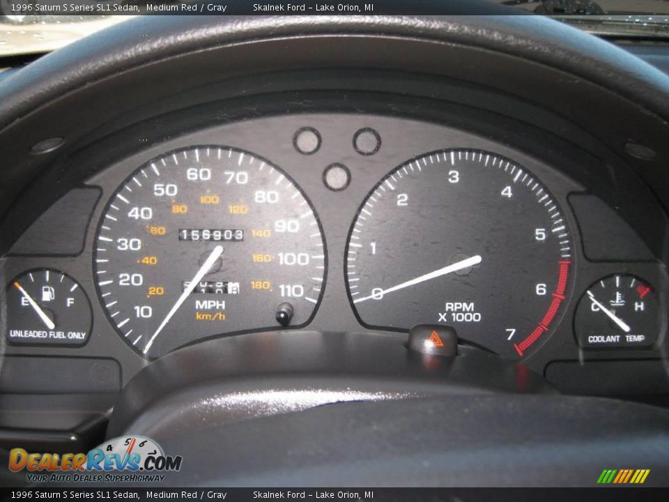1996 Saturn S Series SL1 Sedan Medium Red / Gray Photo #23