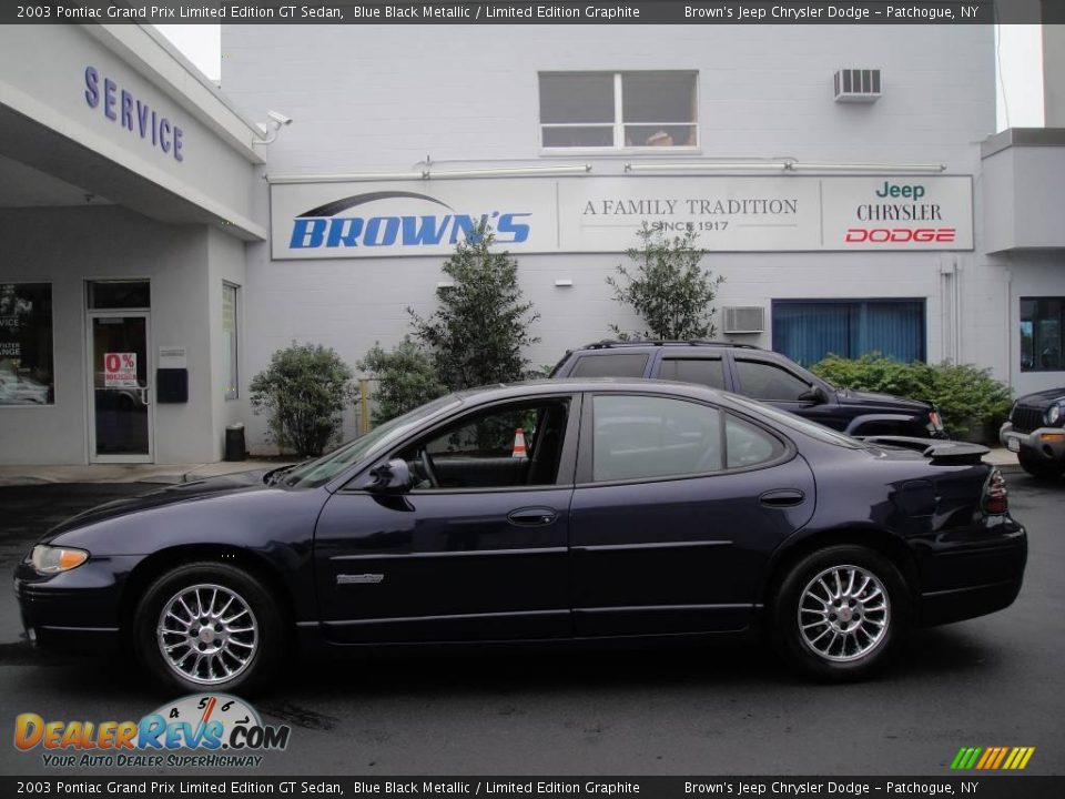 2003 Pontiac Grand Prix Limited Edition GT Sedan Blue Black Metallic / Limited Edition Graphite Photo #3
