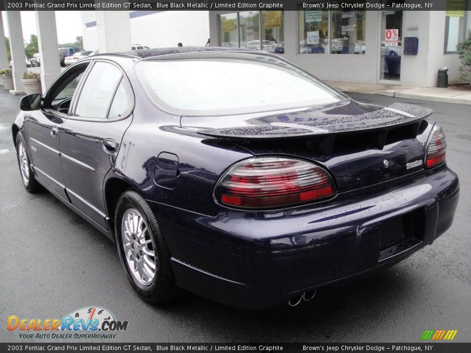 2003 Pontiac Grand Prix Limited Edition GT Sedan Blue Black Metallic / Limited Edition Graphite Photo #4