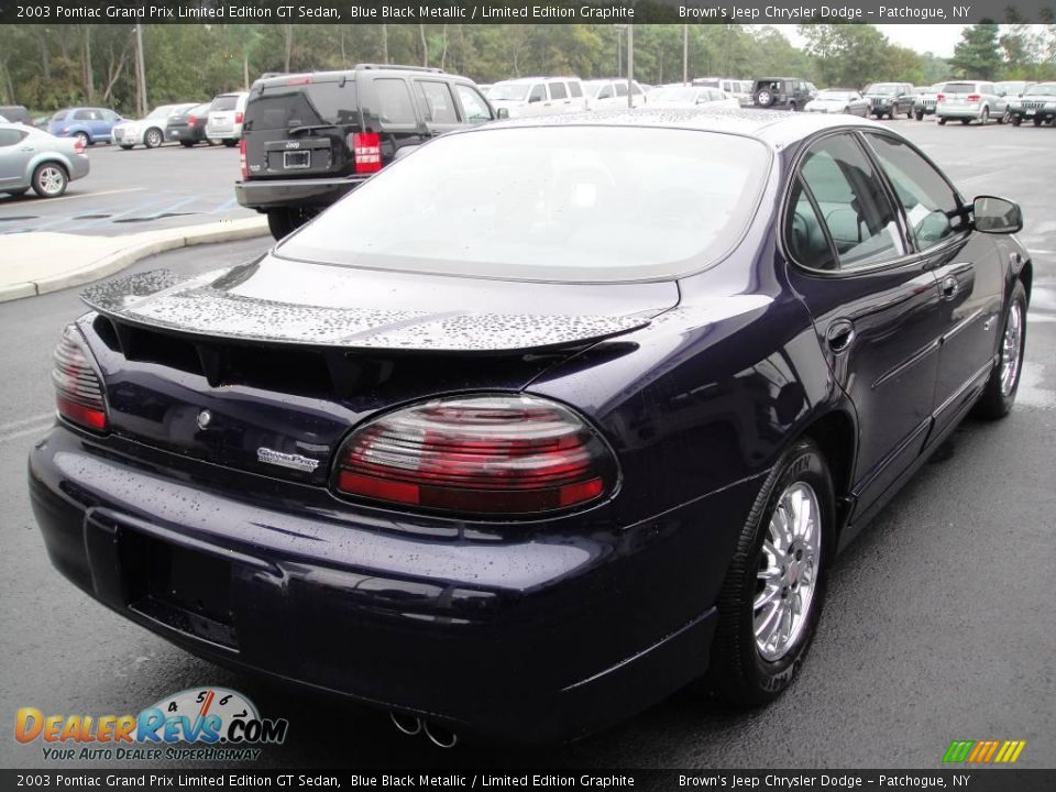 2003 Pontiac Grand Prix Limited Edition GT Sedan Blue Black Metallic / Limited Edition Graphite Photo #6
