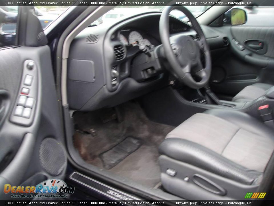 2003 Pontiac Grand Prix Limited Edition GT Sedan Blue Black Metallic / Limited Edition Graphite Photo #10