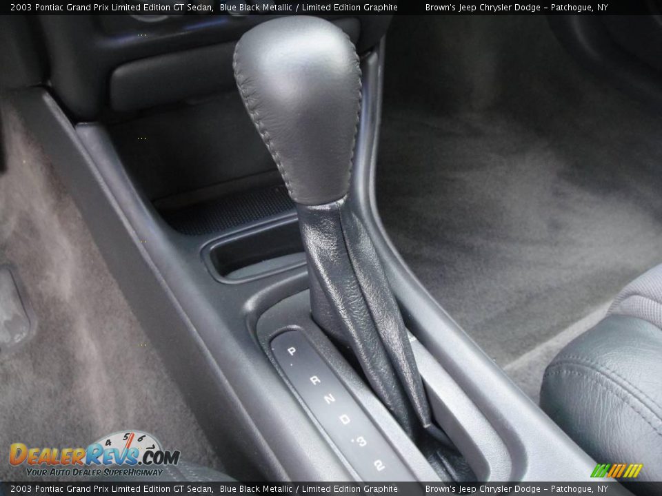 2003 Pontiac Grand Prix Limited Edition GT Sedan Blue Black Metallic / Limited Edition Graphite Photo #14