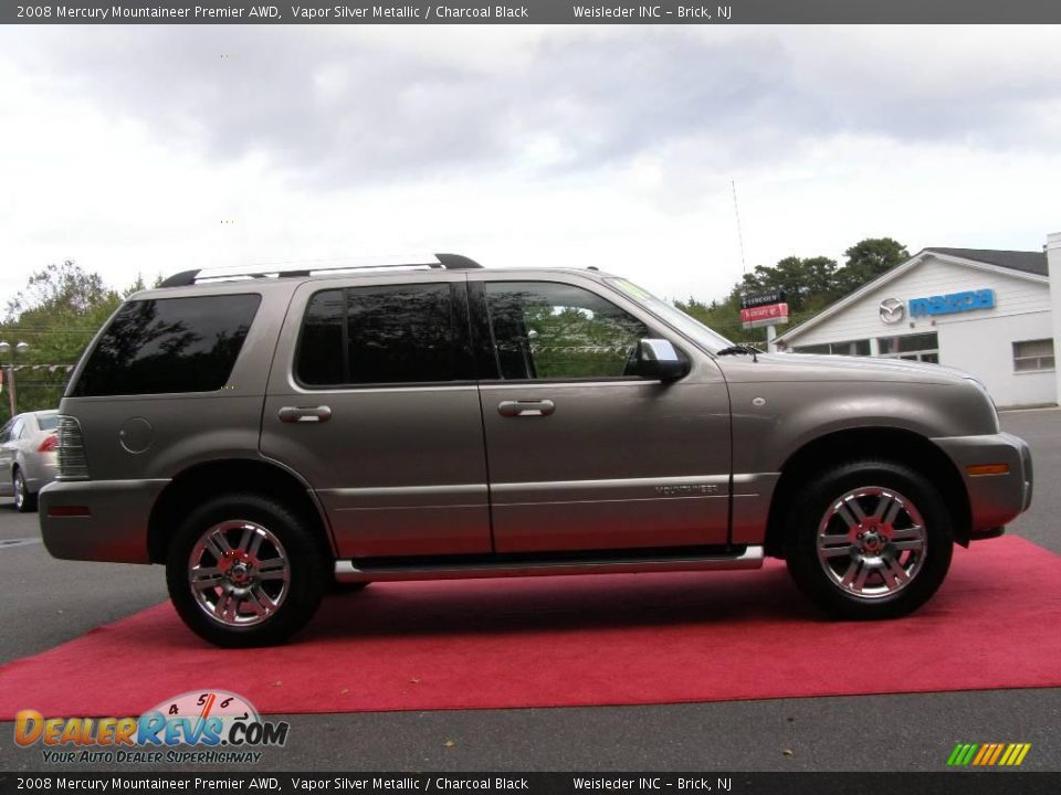 2008 Mercury Mountaineer Premier AWD Vapor Silver Metallic / Charcoal Black Photo #4