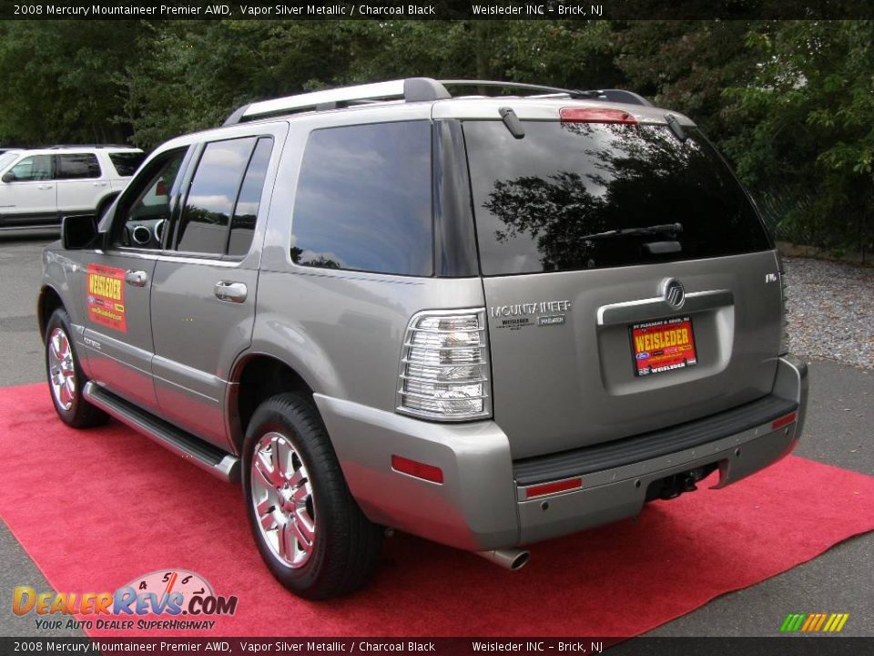 2008 Mercury Mountaineer Premier AWD Vapor Silver Metallic / Charcoal Black Photo #6