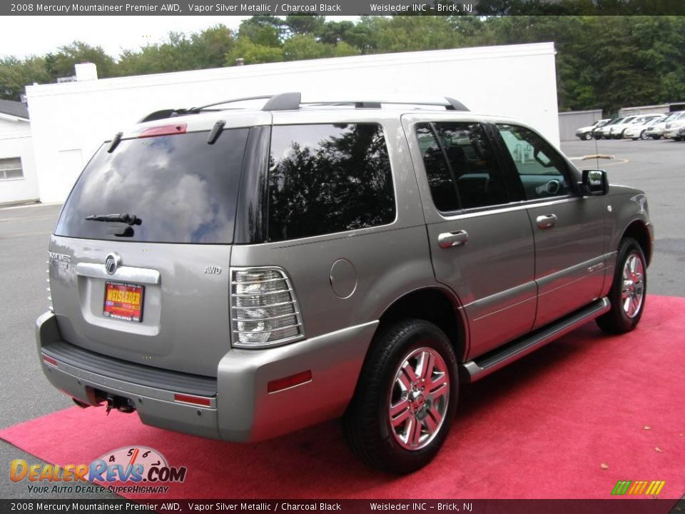 2008 Mercury Mountaineer Premier AWD Vapor Silver Metallic / Charcoal Black Photo #7