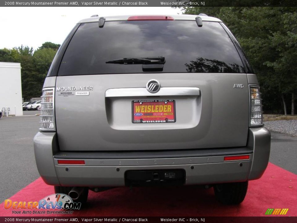 2008 Mercury Mountaineer Premier AWD Vapor Silver Metallic / Charcoal Black Photo #8