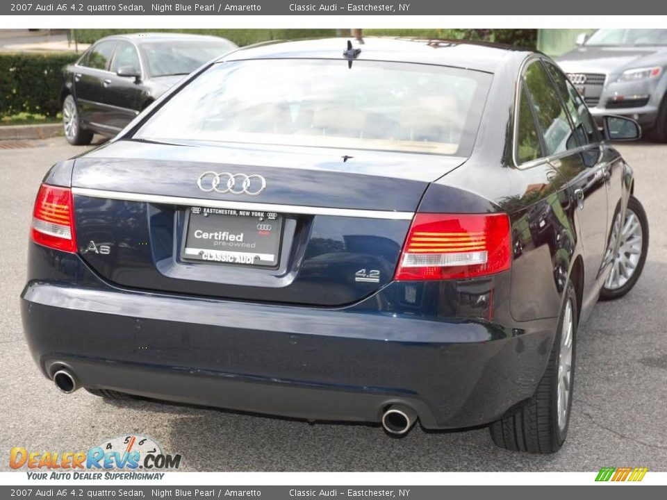 2007 Audi A6 4.2 quattro Sedan Night Blue Pearl / Amaretto Photo #4