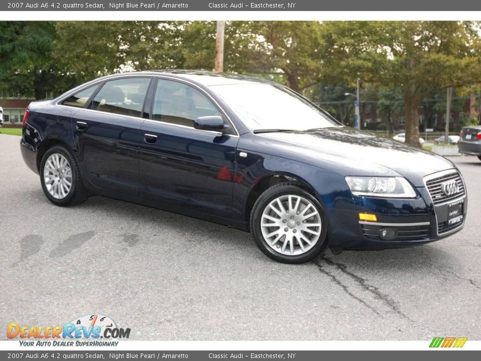 2007 Audi A6 4.2 quattro Sedan Night Blue Pearl / Amaretto Photo #11