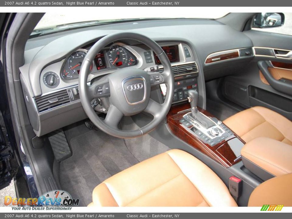 2007 Audi A6 4.2 quattro Sedan Night Blue Pearl / Amaretto Photo #14