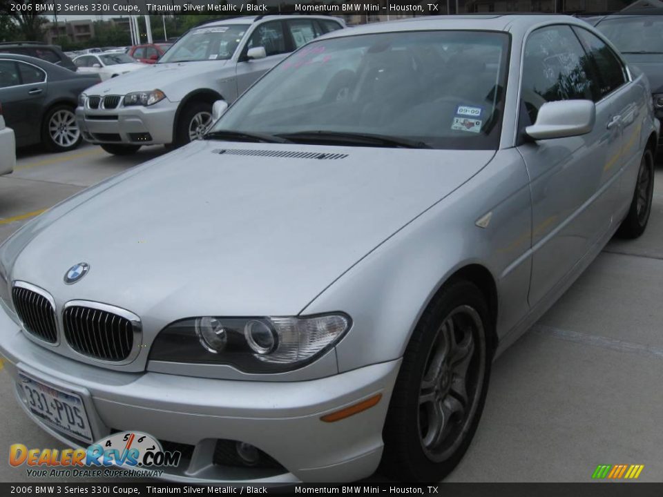 2006 BMW 3 Series 330i Coupe Titanium Silver Metallic / Black Photo #1